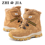 High Quality Boys girl Winter Snow Boots Platform Warm Cotton Shoes Leather Autumn Waterproof Kids Footwear Child Sneaker 5 12+y