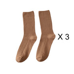 3 Pairs Casual Cotton Long Sock
