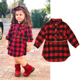 0-5T Christmas Toddler Red Plaid Dress
