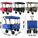 Folding Wagon Cart W/ Adjustable Handle