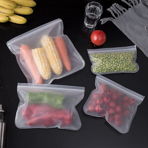 Silicone Reusable Zip Shut Food Storage Bag