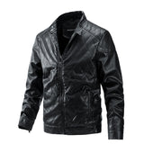 Plaid Leather Jacket w/ Fleece Interior