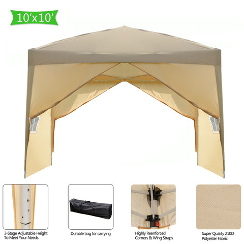 Canopy 3 x 3m Pop Up w/4 Removable Zippered Sidewalls